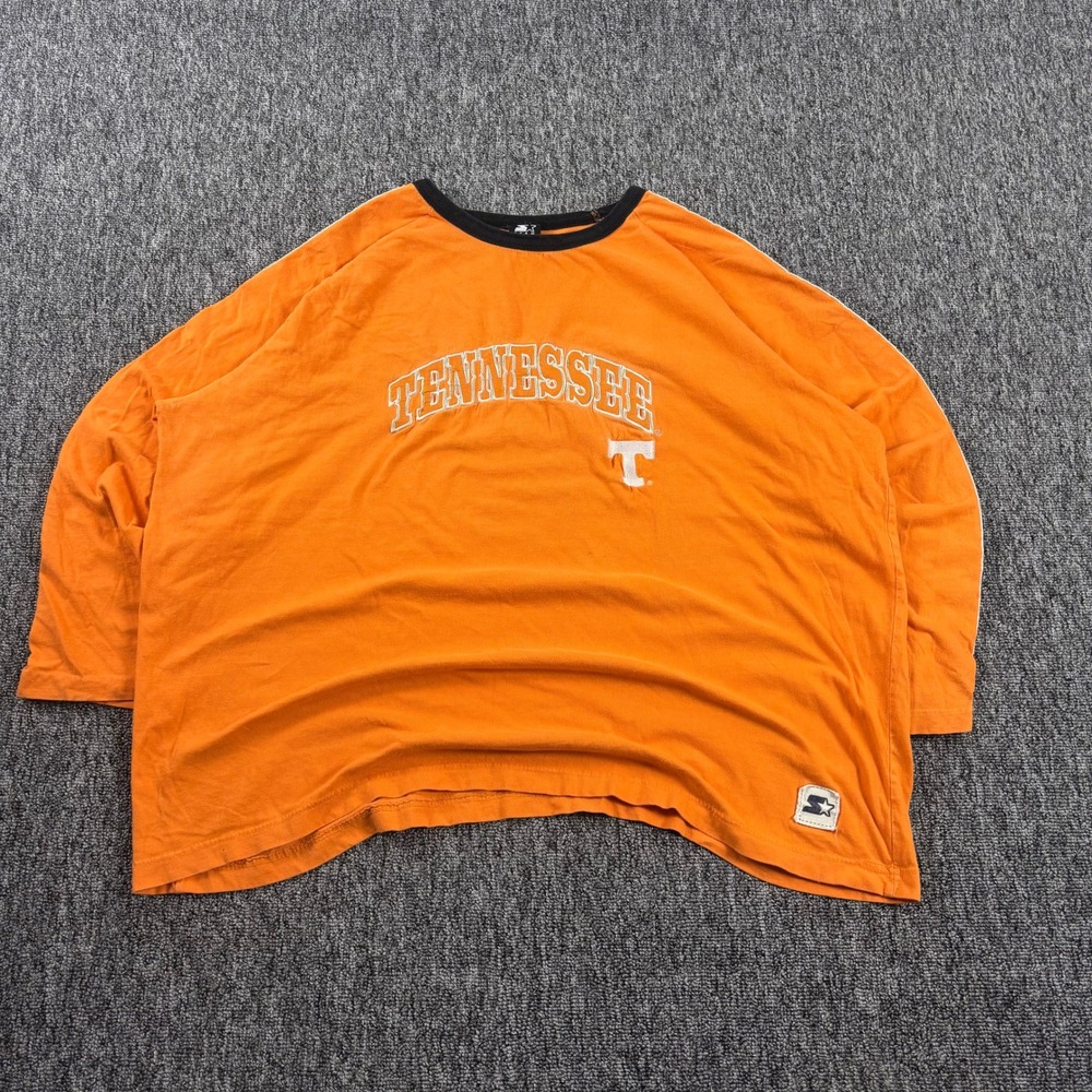 Vintage 90s Starter Tennessee Volunteers Striped Long Sleeve T-Shirt Orange 2XL